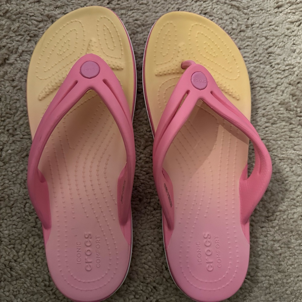 Croc flip flops